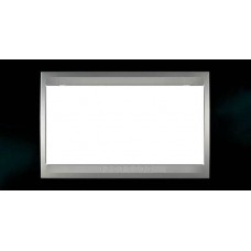 Рамка 4-модульная Итальянский дизайн Unica Top. Цвет Черный родий/Алюминий MGU66.104.093