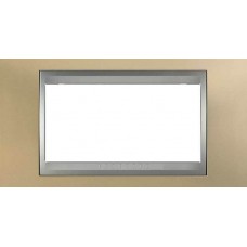 Рамка 4-модульна Італійський дизайн Unica Top. Колір Онікс Мідний/Алюміній MGU66.104.096