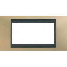 Рамка 4-модульная Итальянский дизайн Unica Top. Цвет Оникс медный/Графит MGU66.104.296