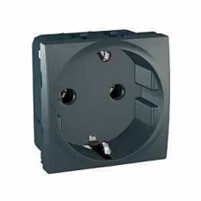Розетка силовая c заземлением и защитными шторками под рамку Unica MGU3.037.12