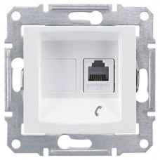 SDN4101121 Телефонна розетка RJ11 Sedna. Колір Білий