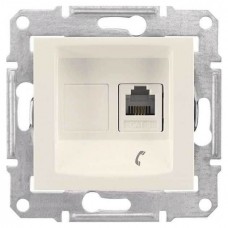 SDN4101123 Телефонна розетка RJ11 Sedna. Колір Слонова кістка