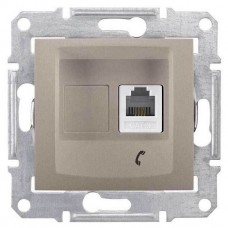 SDN4101168 Телефонная розетка RJ11 Sedna. Цвет Титан