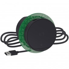 Бездротовий зарядний пристрій (Qi) з USB Unica System+ антрацит (INS44010)