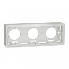 Коробка для відкритого встановлення 3-х постова Unica New біла (NU800618)