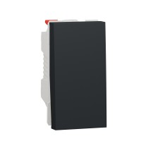 ⚡Переключатель одноклавишный 10А 1 модуль Unica New антрацит (NU310354)