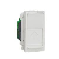 ⚡Розетка комп'ютерна RJ45, категорії 6 STP, 1 модуль Unica New біла (NU341618)
