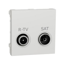 ⚡Розетка R-TV SAT terminal 2 модуля Unica New белая (NU345518)