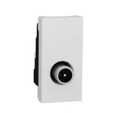 Розетка TV одинарна 1 модуль Unica New біла (NU346118)