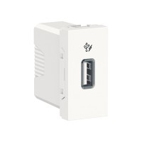 ⚡Розетка USB 1 модуль Unica New біла (NU342818)