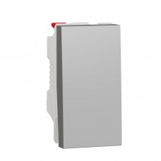 ⚡Выключатель одноклавишный сх. 1 10А 1 модуль Unica New алюминий (NU310130)