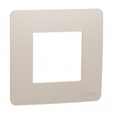 ⚡Рамка одинарная 2 модуля Unica New бежевая (NU200244)