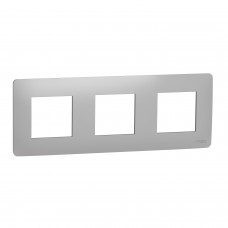⚡Рамка 3-х постова Unica New алюміній (NU200630)