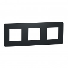 ⚡Рамка 3-х постова Unica New антрацит (NU200654)