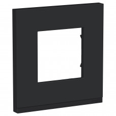 ⚡Рамка 1-постова горизонтальна Unica New каучук/антрацит (NU600282)