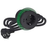 ⚡Блок розеток в стіл (2К+З) + USB тип А, Unica System+ антрацит (INS44005)