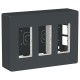 ⚡Блок відкритого монтажу Unica System 3х2 антрацит (NU123454)