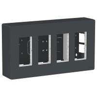 ⚡Блок unica system+ відкрита вставка 4х2 антрацит (NU124454)