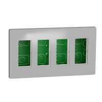 ⚡Блок unica system+ cкрытая вставка 4х2 алюминий (NU174430)