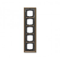 Установча рамка 5 постiв  "Династія" ABB латунь антична/чорна розпис (1725-843-500)