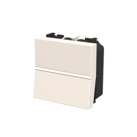 Выключатель проходной одноклавишный белый 2 модуля сх.6 Zenit N2202 BL ABB (2CLA220200N1101)