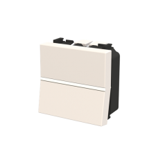 Выключатель проходной одноклавишный белый 2 модуля сх.6 Zenit N2202 BL ABB (2CLA220200N1101)