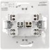 Выключатель двойной Aling Conel серии EON.  "Белый" (E606.0)