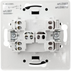 Выключатель одноклавишный проходной Aling Conel серии EON. Цвет "Черный" (E607.E1)