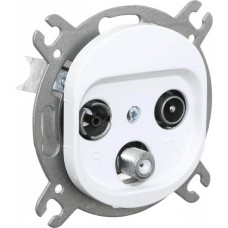 TV-R-SAT розетка Aling Conel серії EON. Колір "Білий" (E612S.0)