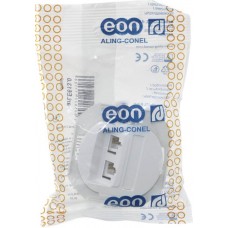 Розетка телефонная двойная RJ12 6/4 Aling Conel серии EON белая (E613.0)