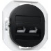 Розетка компьютерная двойная RJ45 CAT5E UTP Aling Conel серии EON. Цвет "Черный" (E614.E1)