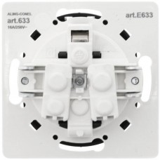 Розетка с заземлением с поликарбонатовой вставкой и крышкой Aling Conel серии EON. Цвет "Черный" (E633.E1)