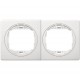 Рамка двойная горизонтальная Aling Conel серии EON.  "Белый" с белой вставкой (E6701.00)