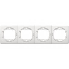 Рамка четырехместная горизонтальная Aling Conel серии EON цвет белый с белой вставкой (E6704.00)