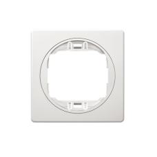 Рамка одинарная горизонтальная Aling Conel серии EON белая с белой вставкой (E6801.00)