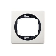 Рамка одинарная горизонтальная Aling Conel серии EON.  "Белый" с черной вставкой (E6801.0E)