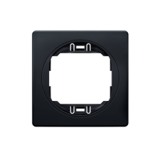 Рамка одинарная Aling Conel серии EON. Цвет "Мягкий черный" с черной вставкой (E6801.E1E)