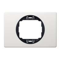 Рамка одинарна широка Aling Conel EON. Колір "Білий" з чорною вставкою (E6803.0E)