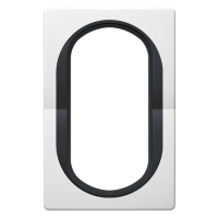 Рамка під подвійну розетку E604 Aling Conel EON. Колір "Білий" з чорною вставкою (E6805.0E)