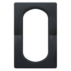 Рамка під подвійну розетку E604 Aling Conel серії EON. Колір "М'який Чорний" з чорною вставкою (E6805.E1E)