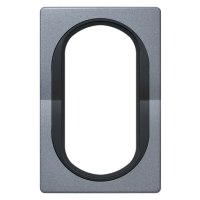 Рамка под двойную розетку E604 Aling Conel, EON. Цвет Античный с черной вставкой