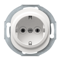 Розетка с заземлением и поликарбонатовой вставкой Aling Conel серии EON.  "Белый" (E630.0)