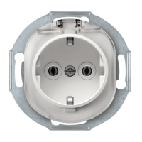 Розетка с заземлением с поликарбонатной вставкой и крышкой Aling Conel серии EON белая (E633.0)
