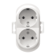 Двойная розетка с заземлением Aling Conel EON белая (E604.0)