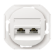 Розетка компьютерная двойная RJ45 CAT5E UTP Aling Conel серии EON.  "Белый" (E614.0)
