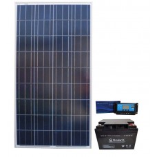 ⚡Комплект автономного електроживлення для дачі 100 Вт, 12 В, 40 ампер-часів (AX-100P-SXA-40)