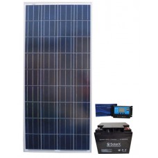 ⚡Комплект автономного электропитания для дачи 150 Вт, 12 В, 40 ампер-часов (AX-150P-SXA-40)