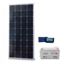 ⚡Комплект автономного электропитания для дачи 150 Вт, 12 В, 80 ампер-часов (AX-150M-LPM-MG-80)