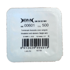 Кабельный наконечник трубчатый с изоляцией, сечение провода 0,5 мм