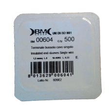 Кабельний накінечник трубчастий з ізоляцією, переріз дроту 1,5 мм